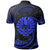 Tahiti Polynesian Custom Polo Shirt Blue Tribal Wave - Polynesian Pride