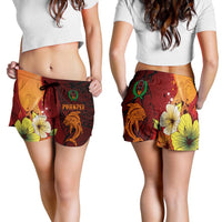 Pohnpei Women's Shorts - Tribal Tuna Fish - Polynesian Pride