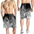 Tonga Custom Personalised Men's Shorts - Humpback Whale with Tropical Flowers (White) - Polynesian Pride