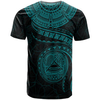 American Samoa Polynesian T Shirt American Samoan Waves (Turquoise) - Polynesian Pride