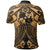 Tonga Polynesian Polo Shirt Tonga Gold Seal with Polynesian Tattoo - Polynesian Pride