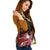 Fiji Custom Personalised Shoulder Handbag - Turtle Plumeria (Red) - Polynesian Pride