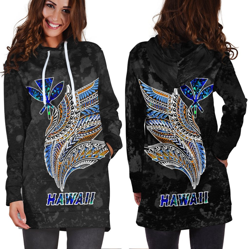 Polynesian Hawaii Hoodie Dress - Polynesian Wings - Polynesian Pride
