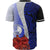 Yap Polynesian Custom Personalised Baseball Shirt - Coat Of Arm With Hibiscus Blue - Polynesian Pride