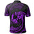 Tonga Polynesian Custom Polo Shirt Purple Tribal Wave - Polynesian Pride