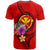 Hawaii Polynesian Custom T Shirt Floral With Seal Red - Polynesian Pride