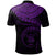 Niue Polynesian Polo Shirt Niue Waves (Purple) - Polynesian Pride