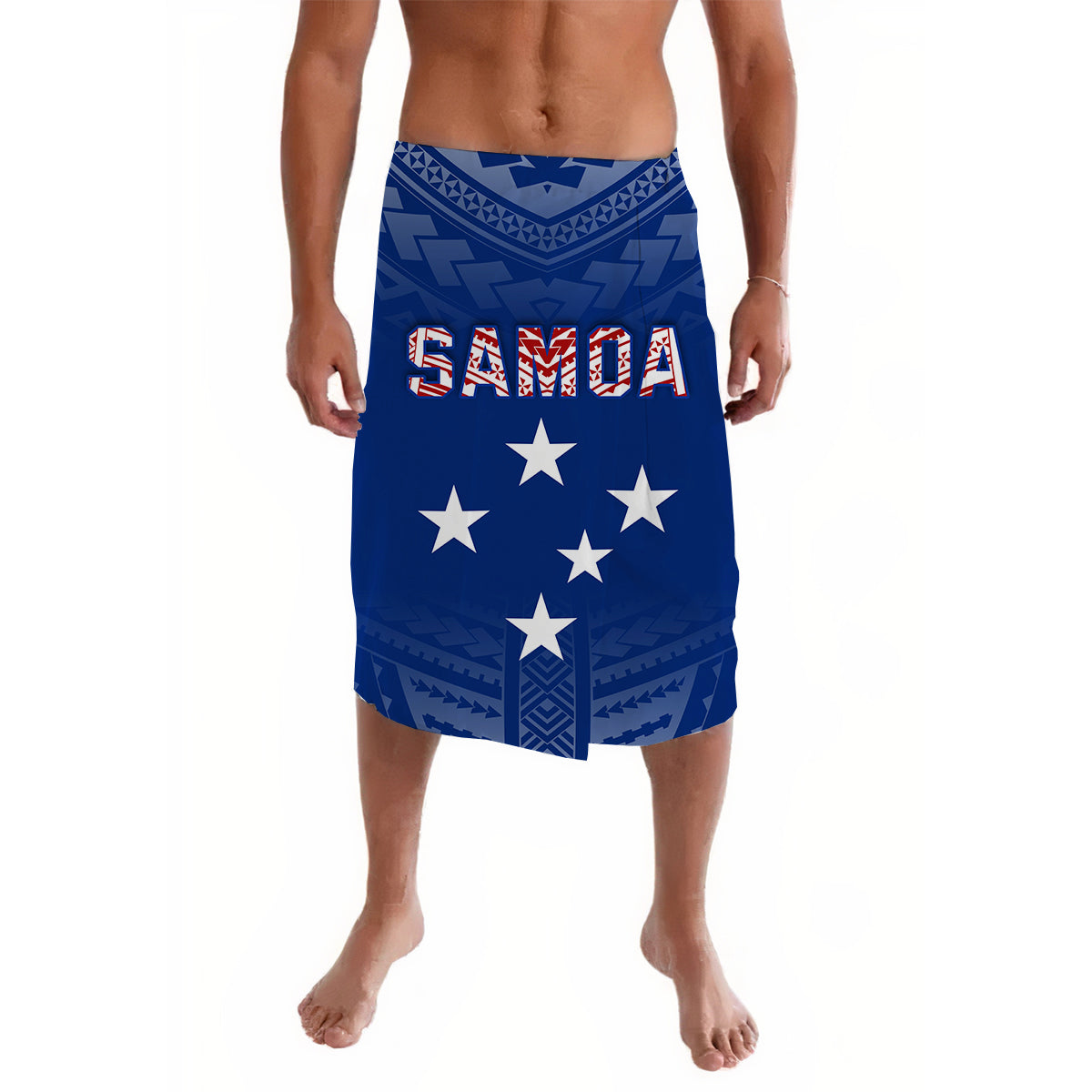 Samoa Lavalava Simple Polynesian Ver.01 LT13 Blue - Polynesian Pride