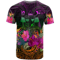 Fiji Custom T Shirt Summer Hibiscus - Polynesian Pride