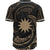 Nauru Polynesian Baseball Shirt - Gold Tribal Wave - Polynesian Pride