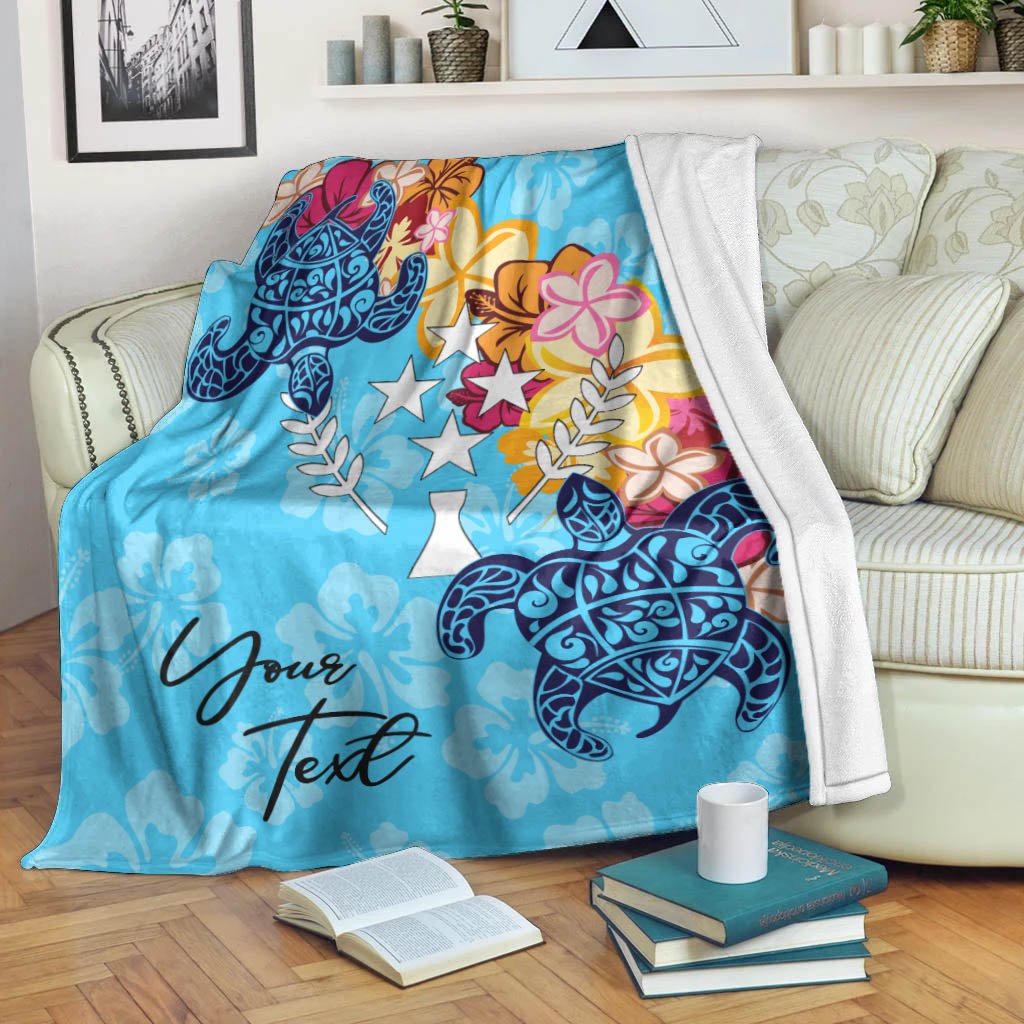 Kosrae Custom Personalised Premium Blanket - Tropical Style White - Polynesian Pride