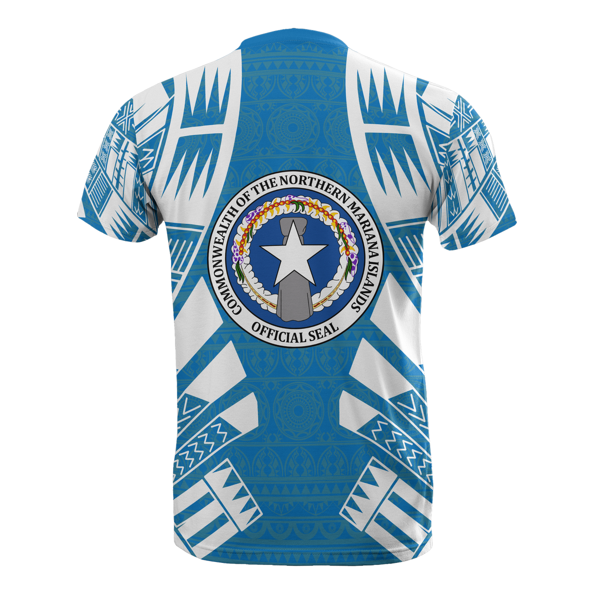 Northern Mariana Islands T Shirt C N M I Flag Polynesian Tattoo Blue Style - Polynesian Pride