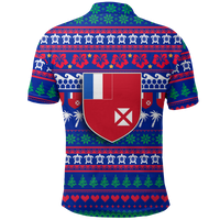 Wallis and Futuna Christmas Polo Shirt Ugly Christmas LT12 - Polynesian Pride