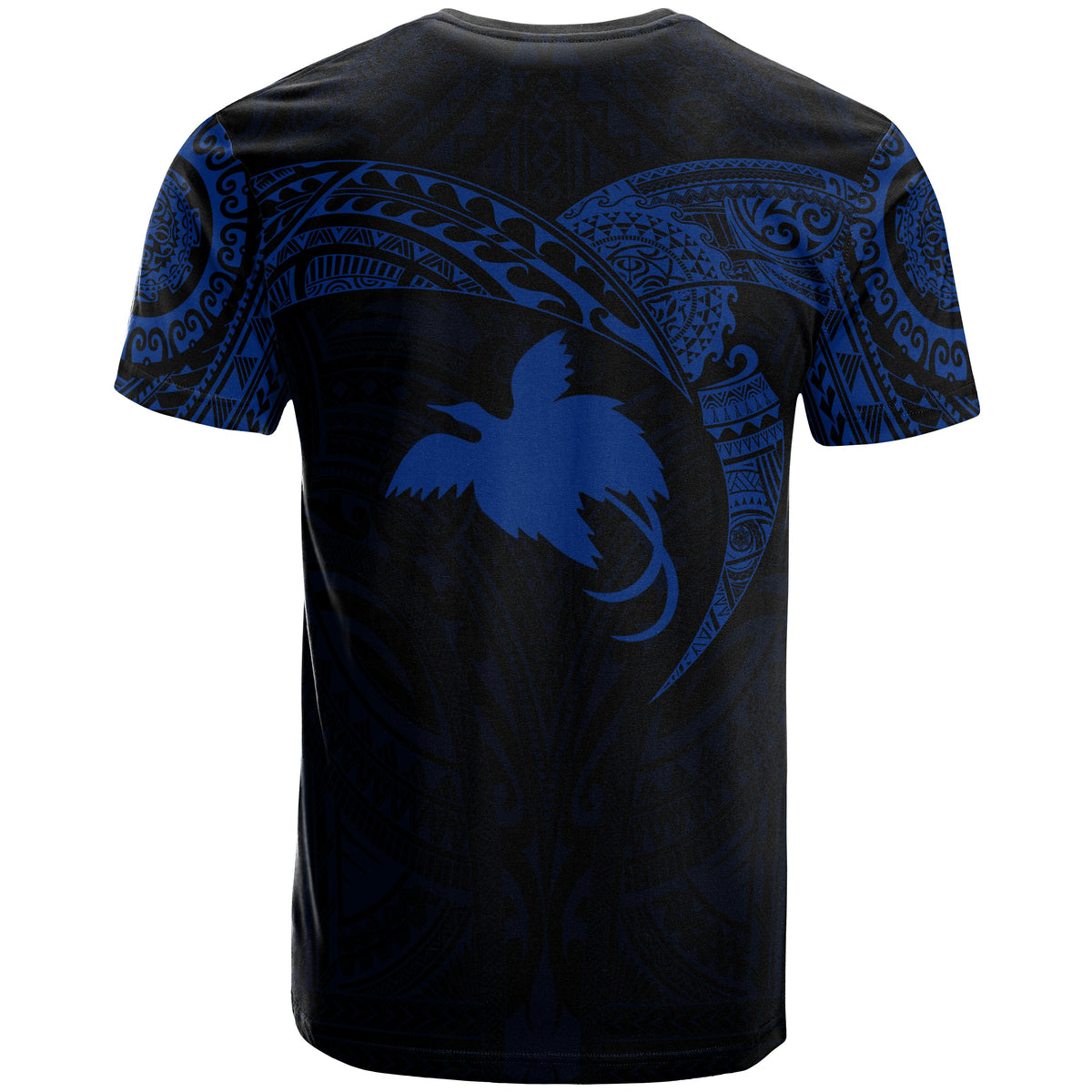 Papua New Guinea Polynesian T Shirt Full Color Heart Shield - Polynesian Pride