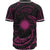 Marshall Islands Polynesian Baseball Shirt - Pink Tribal Wave - Polynesian Pride