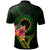 Cook Islands Polynesian Custom Polo Shirt Floral With Seal Flag Color - Polynesian Pride