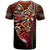 Guam Custom T Shirt Red Vintage Tribal Mountain - Polynesian Pride