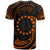 Cook Islands Polynesian Custom T Shirt Orange Tribal Wave - Polynesian Pride