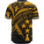 Kosrae State Baseball Shirt - Gold Color Cross Style - Polynesian Pride