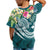 Papua New Guinea Polynesian T Shirt Summer Plumeria (Turquoise) - Polynesian Pride