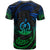 Vanuatu Polynesian Custom T Shirt Blue Tribal Wave Ver.02 - Polynesian Pride