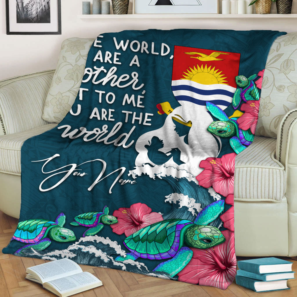 (Custom Personalised) Kiribati Mothers Day With Green Turtle Blanket - LT12 - Polynesian Pride
