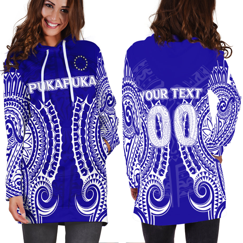 (Custom Personalised) Cook Islands Pukapuka Hoodie Dress - Tribal Pattern - LT12 - Polynesian Pride