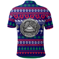 American Samoa Christmas Polo Shirt Ugly Christmas LT12 - Polynesian Pride