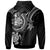 New Caledonia Custom Zip up Hoodie White Turtle - Polynesian Pride