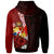 Tonga Polynesian Zip up Hoodie Coat of Arm With Hibiscus - Polynesian Pride