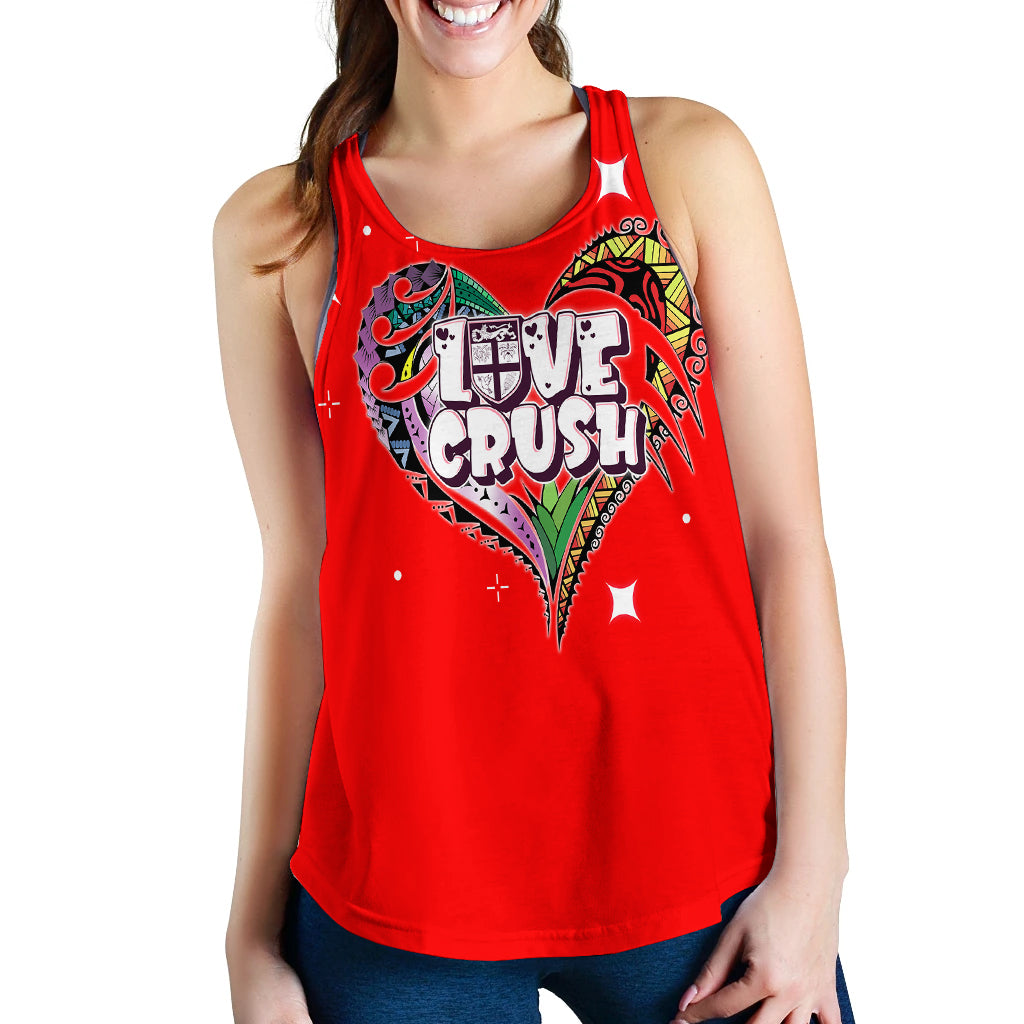 Fiji Valentine Couple Heart Women Tank Top - LT2 - Polynesian Pride