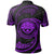 Federated States of Micronesia Custom Polo Shirt Purple Tribal Wave - Polynesian Pride