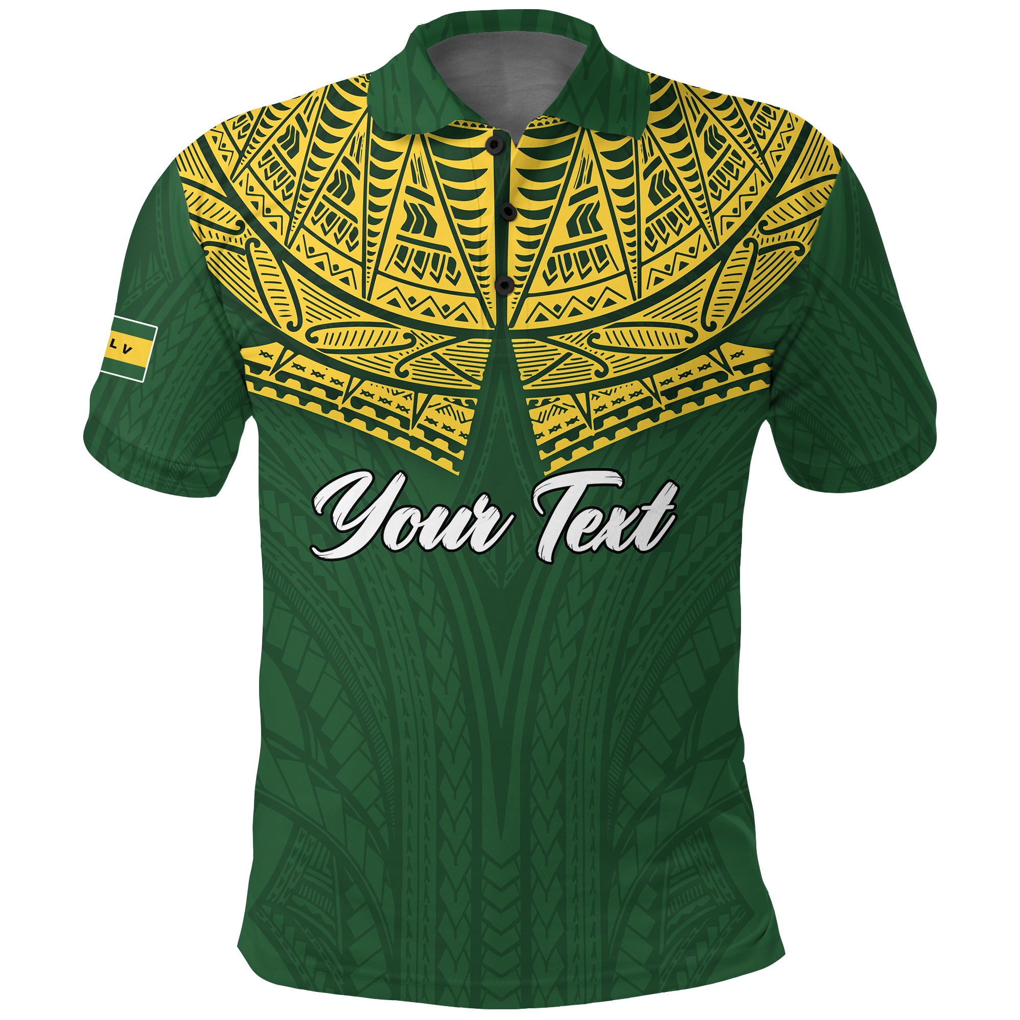 Custom Society Islands Pride Polo Shirt LT12 Unisex Green - Polynesian Pride