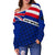 Hawaii Old Flag Women's Off Shoulder Sweater - Polynesian Pride