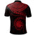 Nauru Polynesian Custom Polo Shirt Nauru Waves (Red) - Polynesian Pride