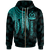 Vanuatu Zip up Hoodie Polynesian Wings (Turquoise) Unisex Turquoise - Polynesian Pride