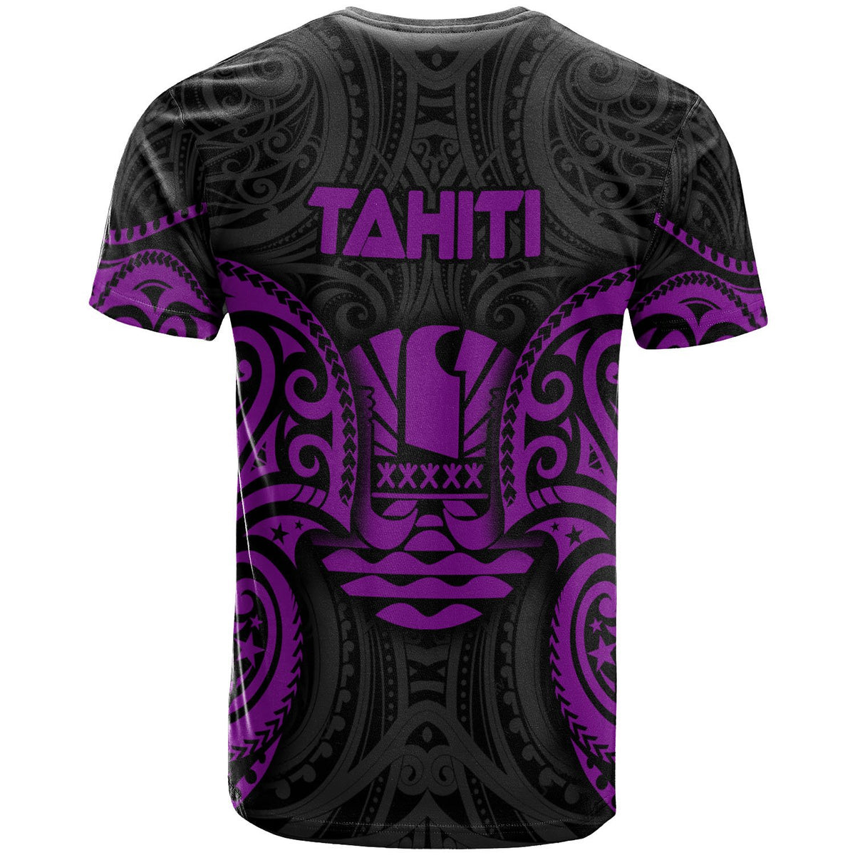 Tahiti Polynesian T Shirt Tahitian Spirit Purple - Polynesian Pride