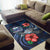 Samoa Polynesian Area Rug - Blue Turtle Hibiscus - Polynesian Pride