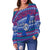 Northern Mariana Islands Christmas Women Off Shoulder Sweater - Ugly Christmas - LT12 - Polynesian Pride