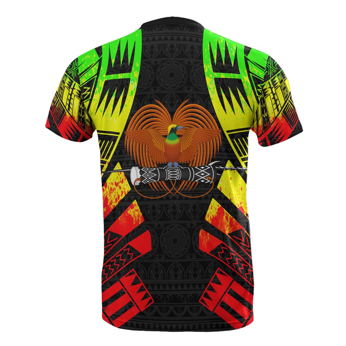Papua New Guinea T Shirt Papua New Guinea Coat Of Arms Polynesian Tattoo Reggae Style - Polynesian Pride