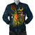 Pohnpei Polynesian Men's Bomber Jacket - Legend of Pohnpei (Blue) Blue - Polynesian Pride