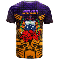 Custom Samoa T Shirt Hibiscus With Tribal LT12 - Polynesian Pride