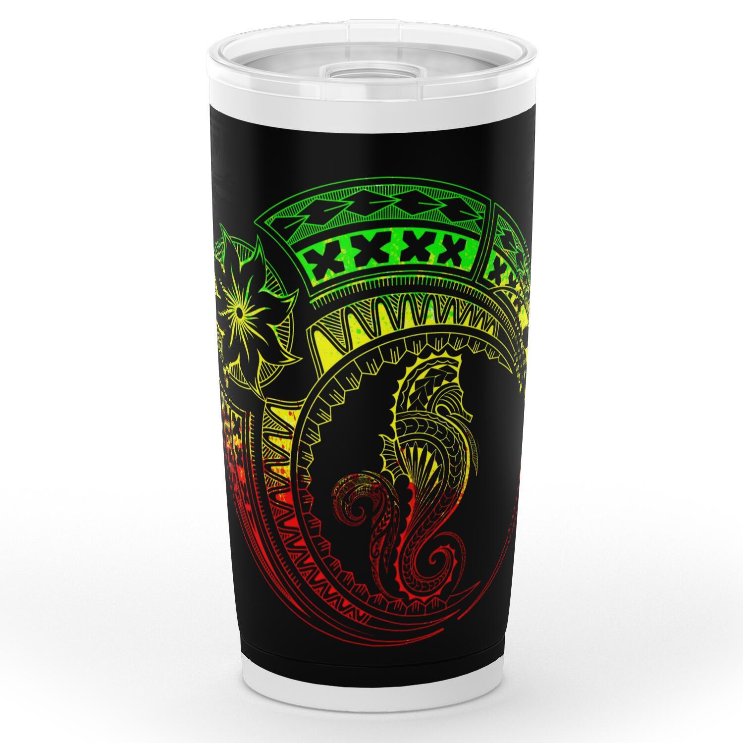 Hawaii Tumbler - Seahorse Polynesian One Style Black - Polynesian Pride