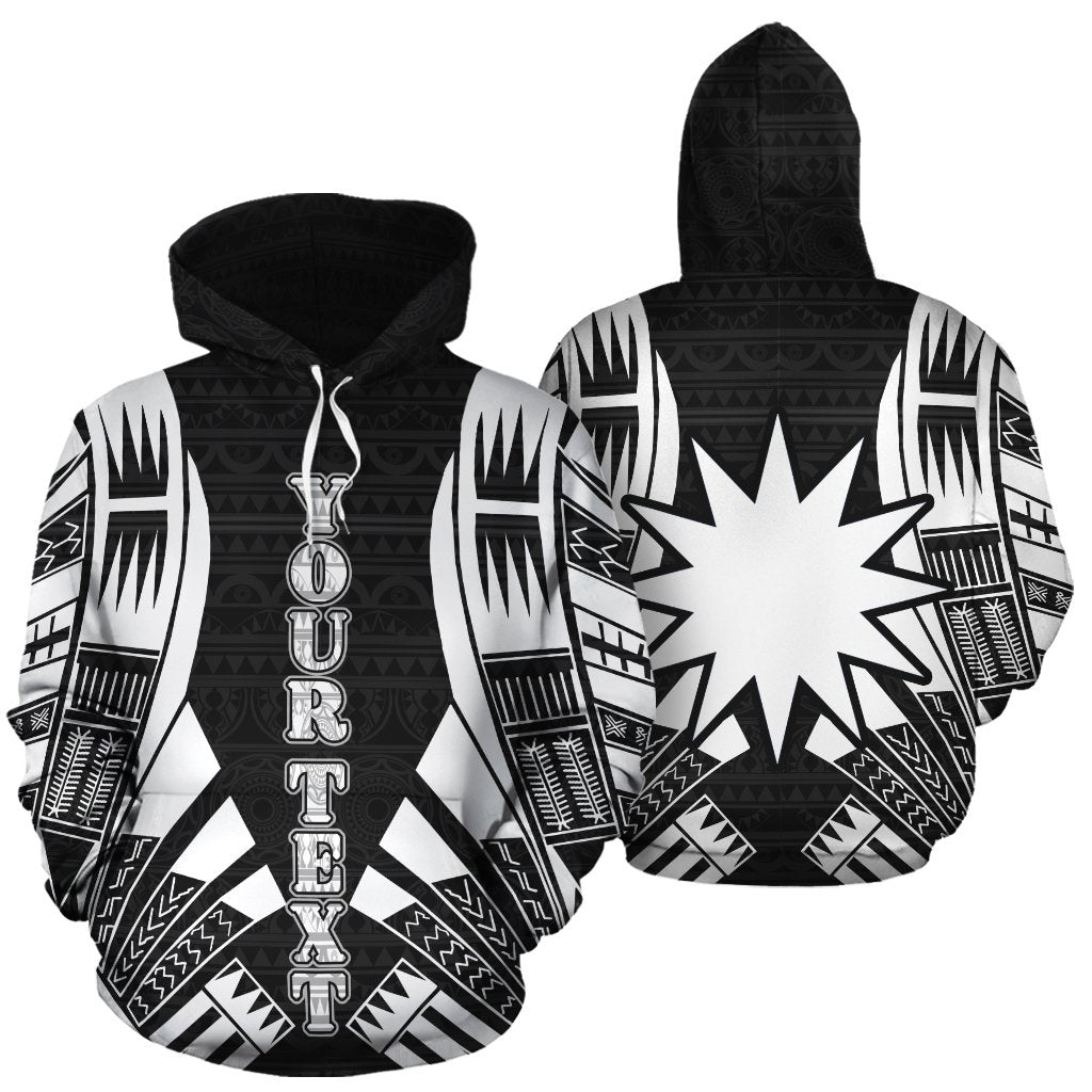 Nauru Polynesian Custom Hoodie Black Tattoo Unisex Black - Polynesian Pride