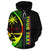 Guam Polynesian Custom Zip up Hoodie Reggae Line - Polynesian Pride