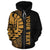 Tahiti (French Polynesia) Polynesian Custom Zip up Hoodie Yellow Line - Polynesian Pride