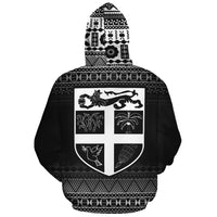 Fiji Polynesian Tapa Custom Hoodie White Frog - Polynesian Pride