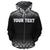 Nauru Polynesian Custom Zip up Hoodie Black Fog - Polynesian Pride