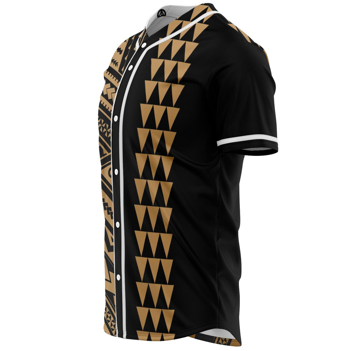 Hawaii Polynesian Kakau Baseball Jersey - Freestyle - Gold - Polynesian Pride