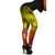 Yap Women's Leggings - Humpback Whale with Tropical Flowers (Yellow) Yellow - Polynesian Pride